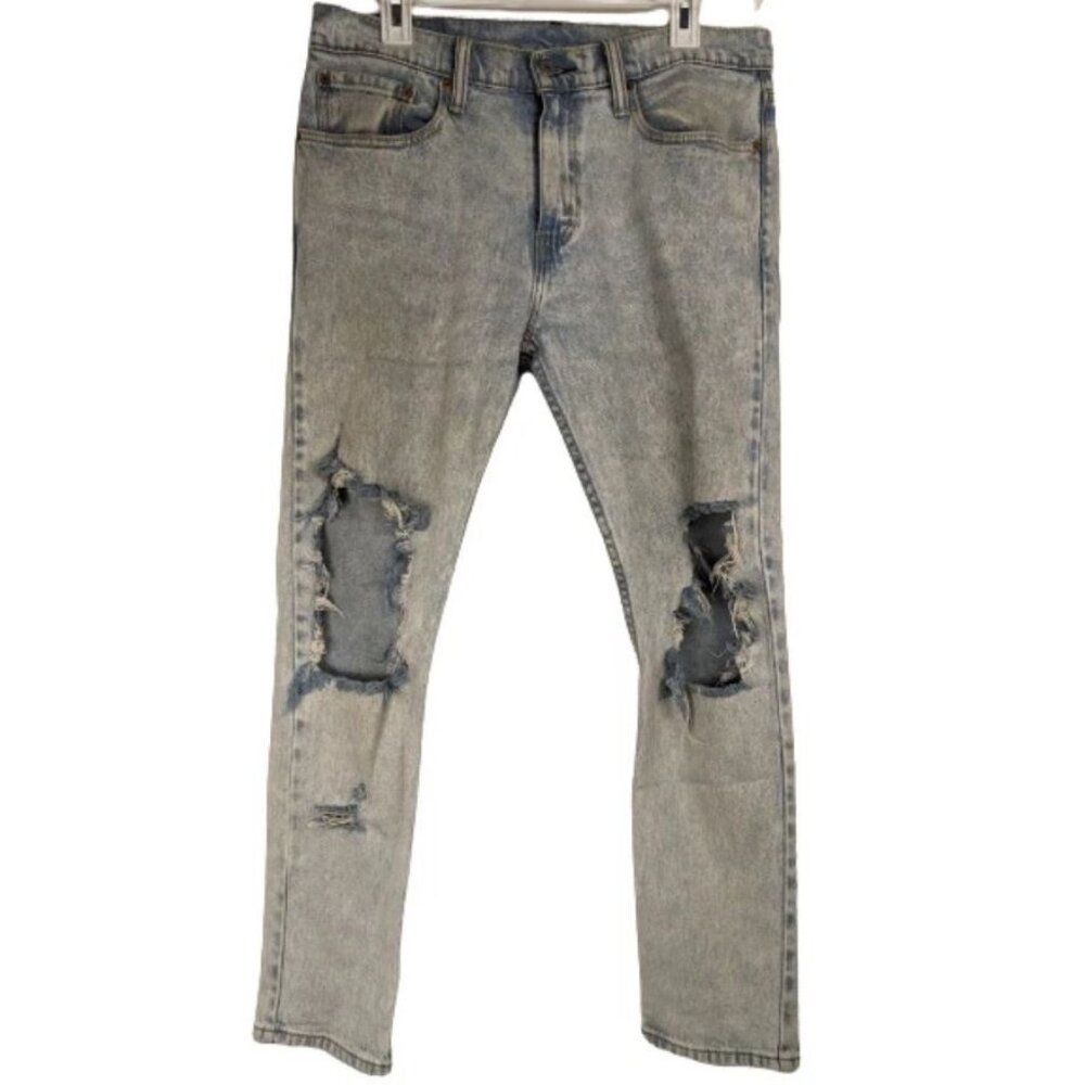 Levi's 512 Slim Taper Light Wash Distressed 32x30